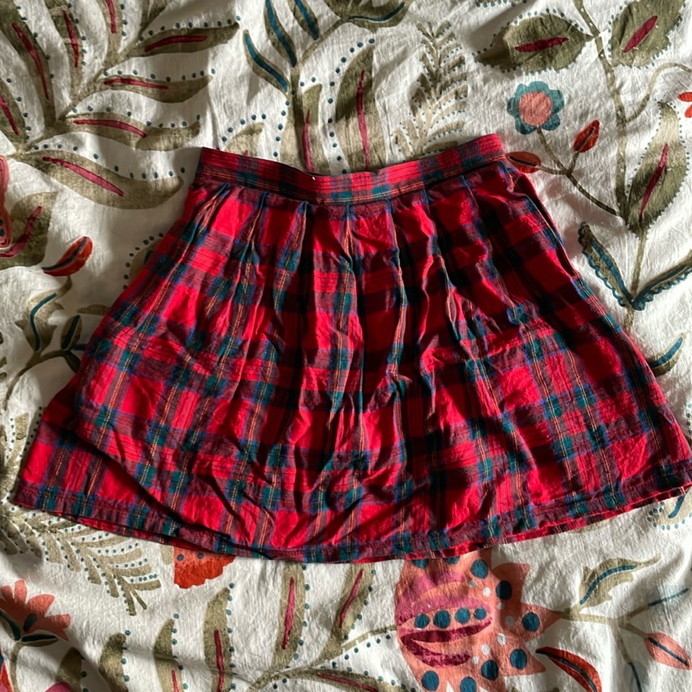 Urban Renewal wool plaid skirt with pockets
